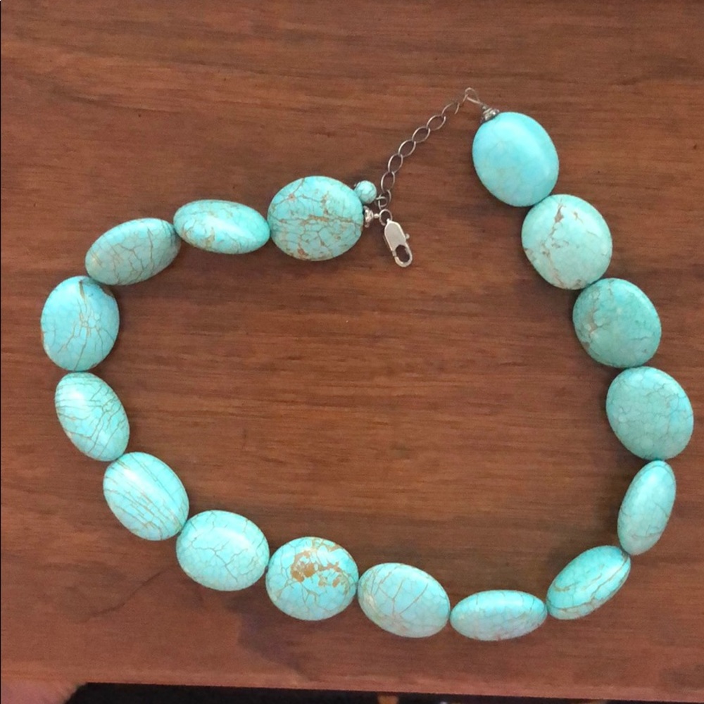 Faux turquoise necklace